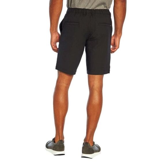 BANANA REPUBLIC Shorts Mens 40 Black Comfort Waist Stretch Wicking Flat Front - Picture 2 of 13